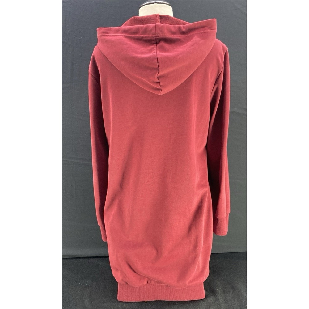 Pretty Garden Burgundy Long Sleeve Full Zip Extra Long Hoodie Women's Size Large - Picture 5 of 10